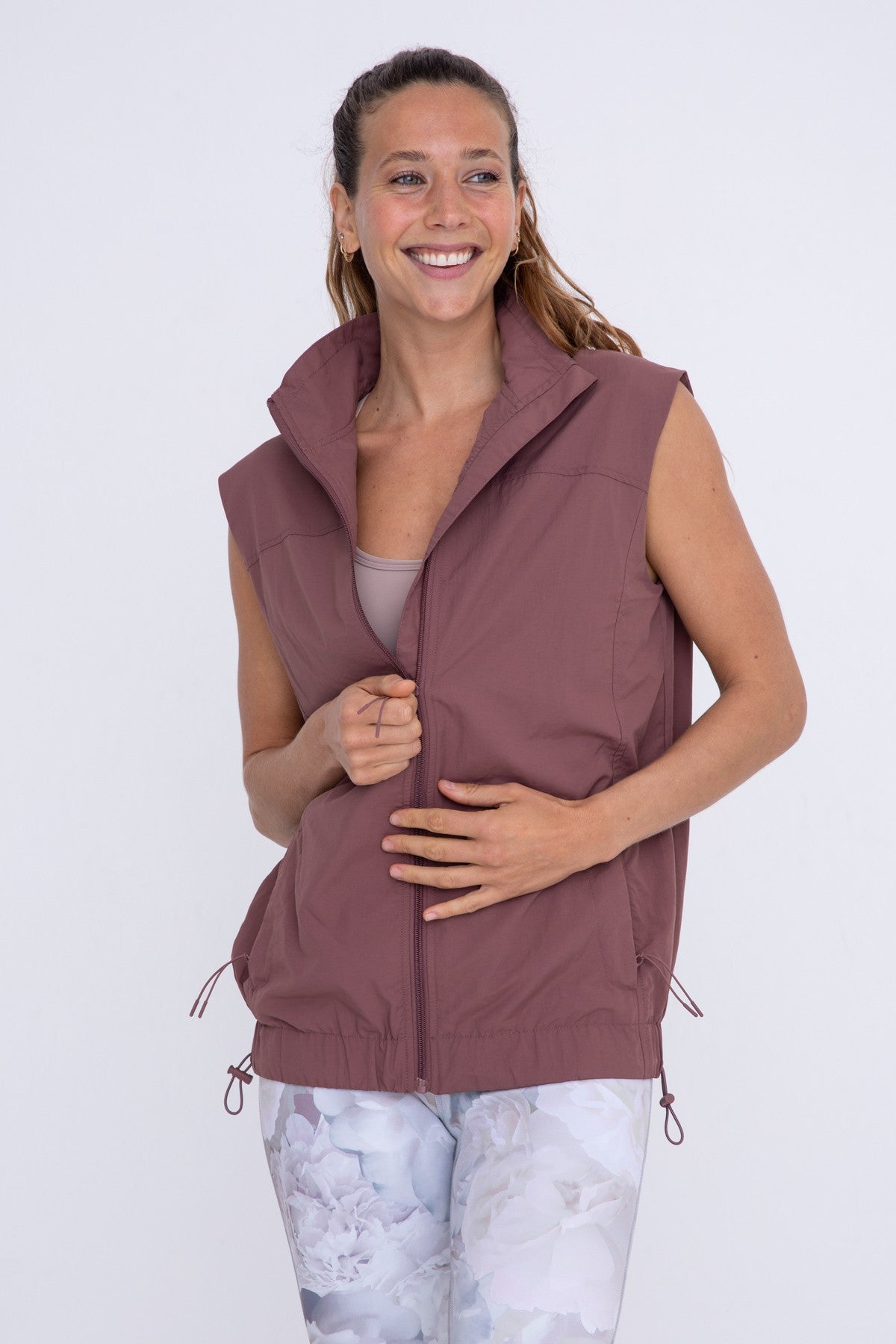 Womens Mauve Active Vest | Boutique Elise | Angela Mono b