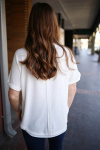 Short Sleeve Basic Button Top | Boutique Elise | Cameron Very J
