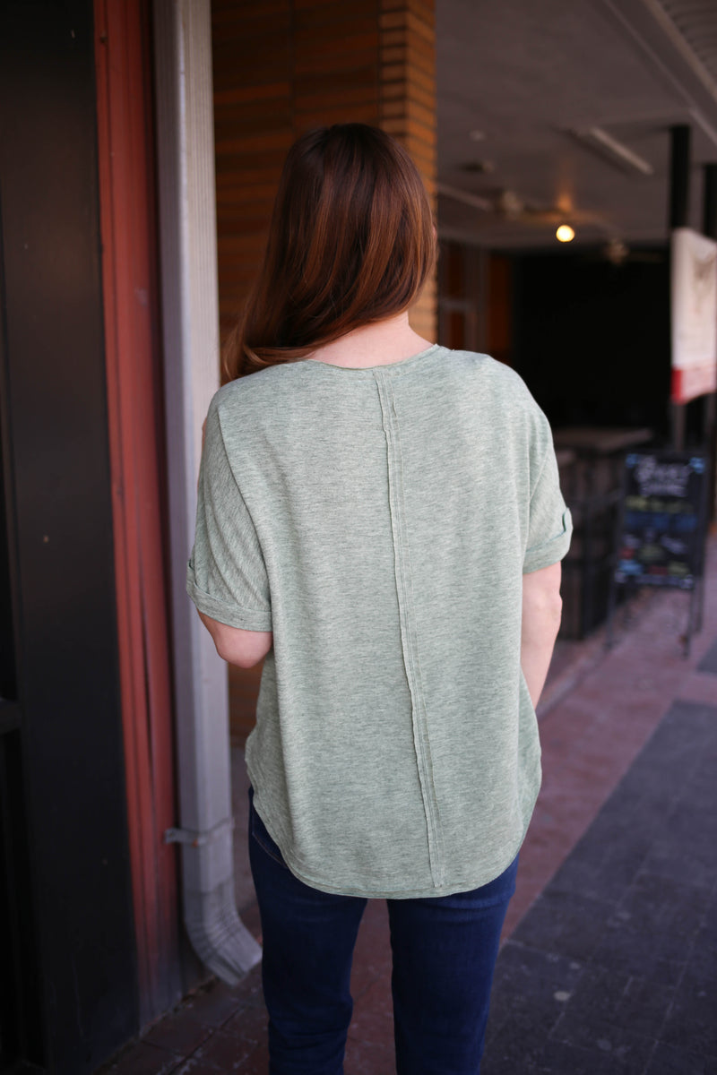 Short Sleeve Basic Button Top | Boutique Elise | Cameron Very J
