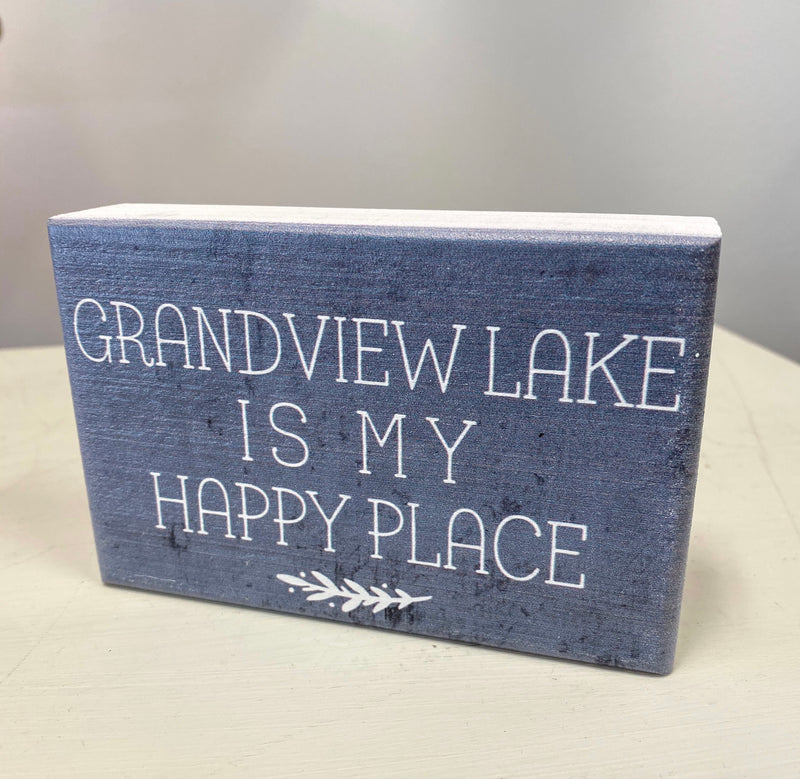 Lake Happy Place Small Box Sign | Boutique Elise sincere surroundings