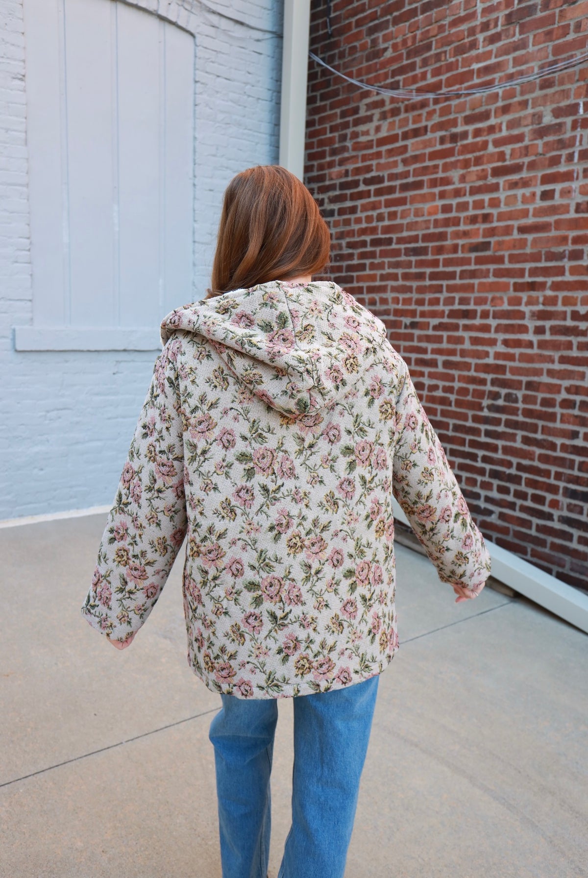 Sherpa Lined Floral Print Jacket | Boutique Elise | Sandy Entro