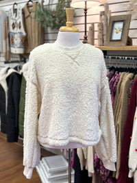 Soft Popcorn Fleece Pullover Sweatshirt | Boutique Elise | Lilly Blu Pepper