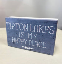 Lake Happy Place Small Box Sign | Boutique Elise sincere surroundings