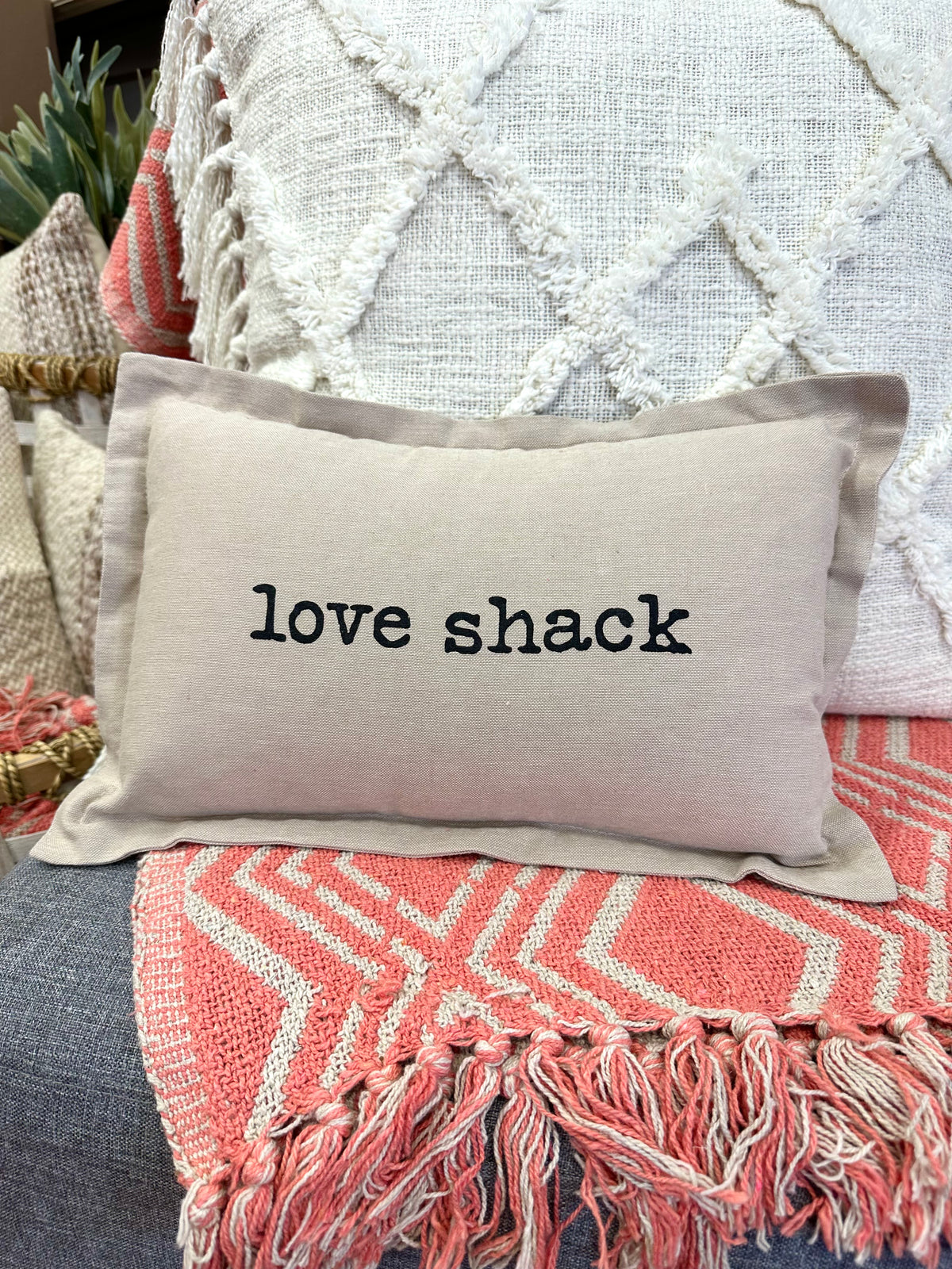 Love Shack Lumbar Pillow | Boutique Elise creative coop